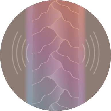 キューティクルで髪表面を保護されているイメージ